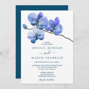 Moth Orchid Wedding Invitation Kaart
