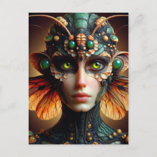 Moth Person Scifi Briefkaart