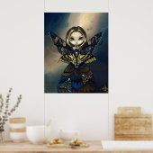 Moth Queen: Acherontia Atropos gothic fairy Print (Keuken)