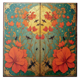 Moth Sanctuary Under the Moonlit Sky Tegeltje