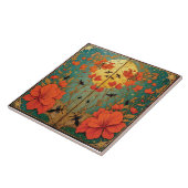 Moth Sanctuary Under the Moonlit Sky Tegeltje (Zijkant)