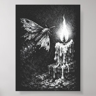 Moth to the Flame — door BurnsInHell Poster