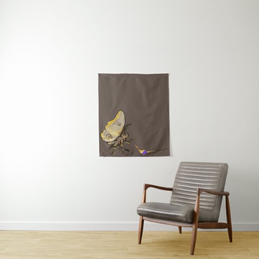 Moth Wandkleed (In situ)