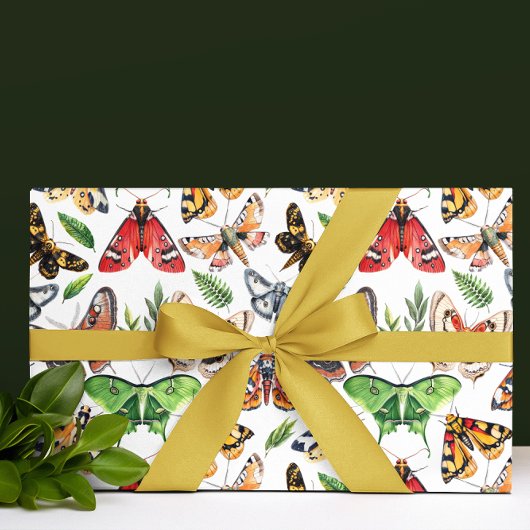 Moth-Waterverf Cadeaupapier