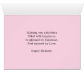 Mother 70th Birthday with pink flowers (Intérieur Horizontal (Bas))