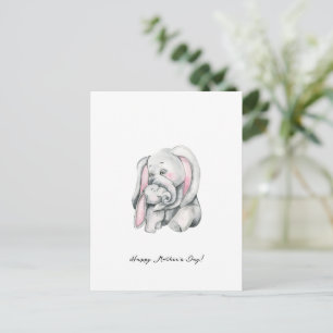 Mother And Baby Elephant Happy Mother's Day Card Briefkaart
