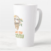 Mother and Baby Sloths Hanging on a Branch I love Latte Mok (Rechterhoek)