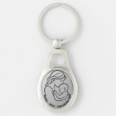 Mother and Child Unbreakable Bond | Oval Keychain (Voorkant)