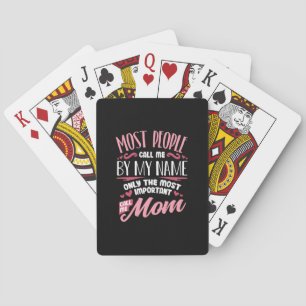 Mother Art Belangrijk Call Me Mom Birthday Pokerkaarten