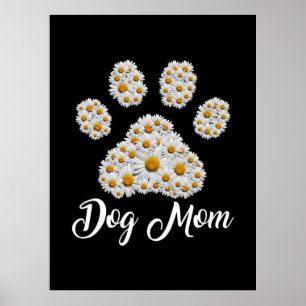 Mother Art Best Dog Mom Ever Birthday Poster