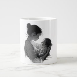 Mother & Baby artwork Extra Grote Beker