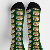 mother chicken and little yellow chicks sokken (Top)