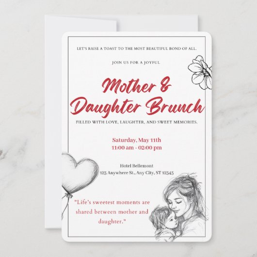 Mother Daughter Brunch Invitation (Devant)