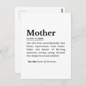 Mother Definition Briefkaart (Voorkant / Achterkant)