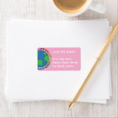 Mother Earth Day Save The Planet Rainbow Heart Etiket (Insitu)