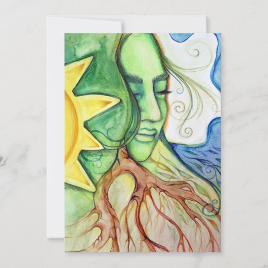 Mother Earth Gaia Goddess  Kaart (Voorkant)