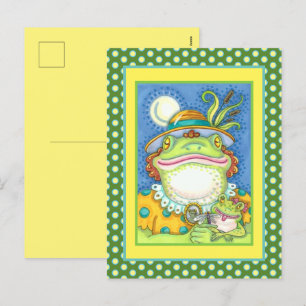 MOTHER FROG & BABY FROGETT, FAMILIE LIEFT Funny Feestdagenkaart