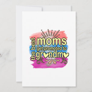 Mother Gift Best Moms Get Promoted To Grandma Kaart