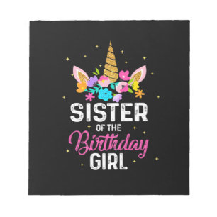 Mother Gift   Sister Of The Birthday Girl Birthday Notitieblok
