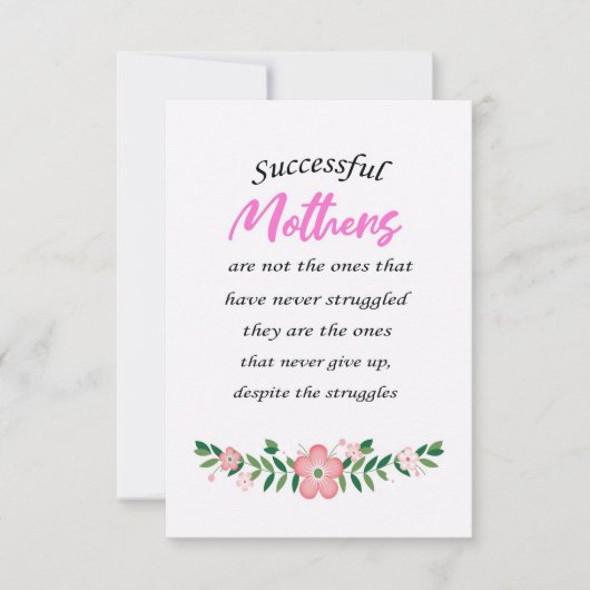Mother Gift Successful Mothers Are Not The Ones Bedankkaart (Voorkant)