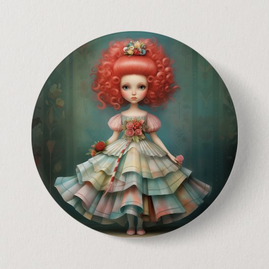 MOTHER GINGER Nutcracker Fashion Ballet Ronde Button 7,6 Cm (Voorkant)