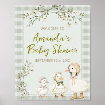 Mother Goose en Gosling Baby Shower Welkom