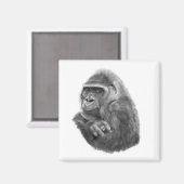 Mother gorilla Magnet 母ゴリラのマグネッド Magneet (Voorkant / Achterkant)