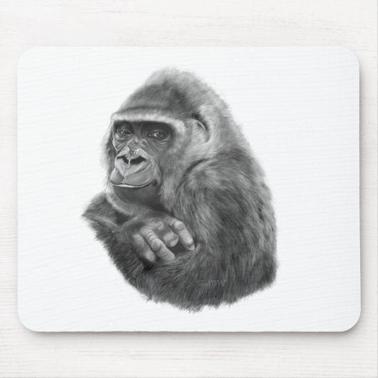 Mother gorilla Mouse Pad 母ゴリラのマウスパッド Muismat (Voorkant)