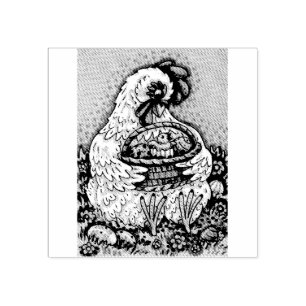MOTHER HEN'S EASTER CHICK RUBBER STEMP RUBBERSTEMPEL