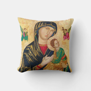 MOTHER MARY & BABY JESUS ART PILLOW KUSSEN