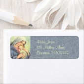 Mother Mary Baby Jesus Faith Return Address Labels (Insitu)