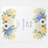 Mother of the Bride Blue Ivory  Wedding Gift   Fleece Deken (Voorkant (Horizontaal))