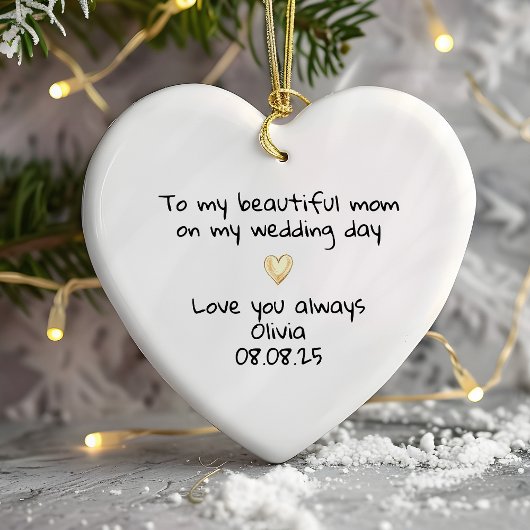 Mother of the Bride Heart Keepsake Keramisch Ornament