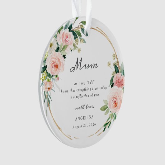 Mother Of The Bride Keepsake Ornament (devant)