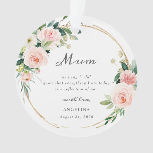Mother Of The Bride Keepsake Ornament (voorkant)