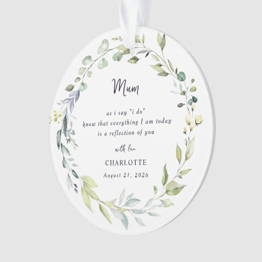 Mother Of The Bride Keepsake Ornament (devant)