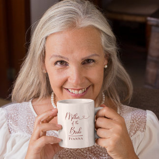 Mother of the Bride Pink Peony Wedding Koffiemok