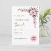 Mother´s Day Brunch Invitation Kaart (Staand voorkant)