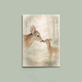 Mother’s Day Card – Deer Kissing Noses Kaart
