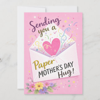 Mother’s Day Card, Paper Hug Card Feestdagenkaart