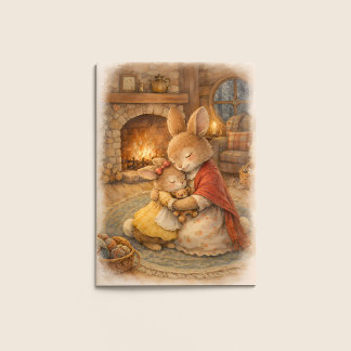Mother’s Day Card – Rabbit Cozy Embrace Kaart