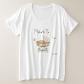 Mother-to-Be Boho Baby shower Plus Maat T-shirt (Design voorkant)
