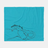 Mother-to-be Fleece Deken (Voorkant (Horizontaal))