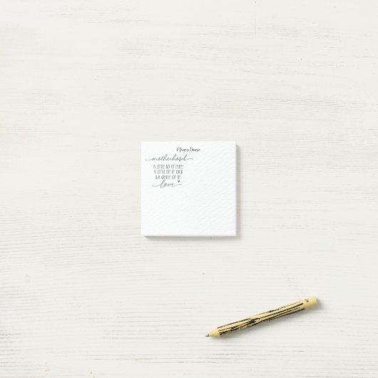 Motherhood Crazy Loud Love Persoonlijk Post-it® Notes (Op bureau)