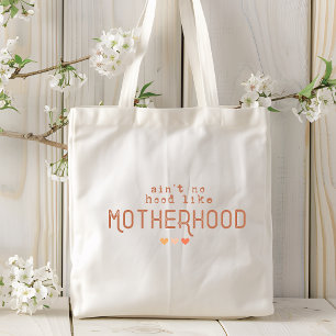 Motherhood Funny Modern Typografie moeder Tote Bag