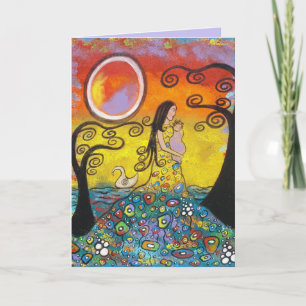 Motherhood Original Art Carte de fête des mères