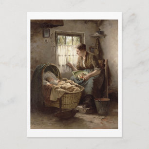 Motherly Affection (olie op canvas) Briefkaart