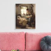 Motherly Affection (olie op canvas) Canvas Afdruk (Insitu (Woonkamer))