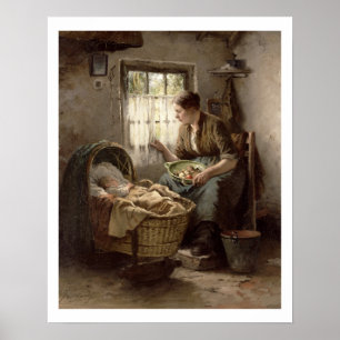 Motherly Affection (olie op canvas) Poster