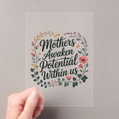 Mothers Awaken Potential Within Us Acryl Uitnodigingen (Insitu (Draagbaar))